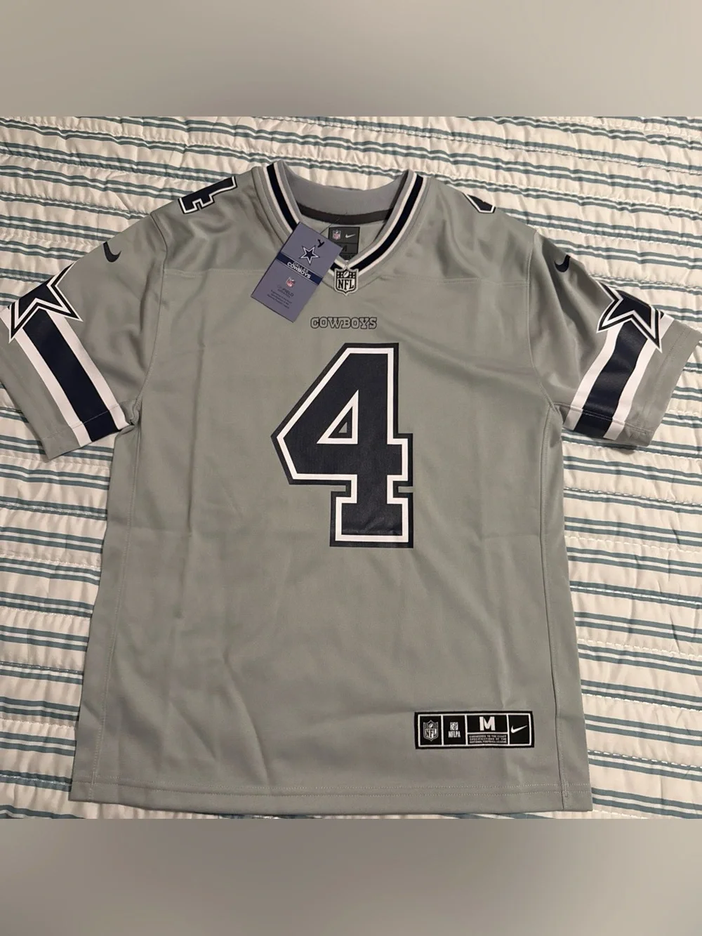 Nike Dallas Cowboys #4 Gray kids NFL Jersey